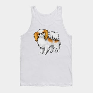 Dog - Japanese Chin - Brown and White Tank Top